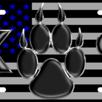 American K9 Flag license plate - Thumbnail 1