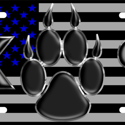 American k9 flag license plate