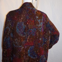 Vintage Erin London Brown/Purple Throw Size 3x - Thumbnail 3