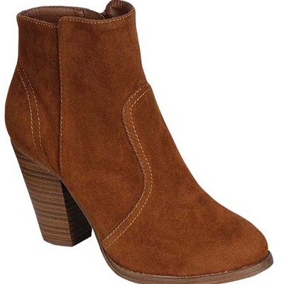 Camel heel booties