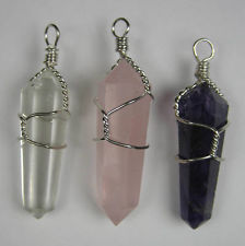 Wire Wrapped Crystal Pendant