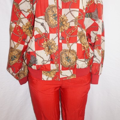 Vintage 2-piece bovattini red track suit set size s