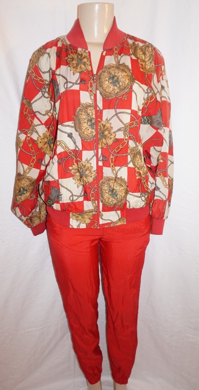 Vintage 2-piece bovattini red track suit set size s