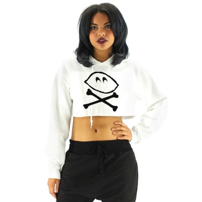 Logo crop hoodie ladies 