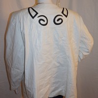 Vintage John Lawrence White Leather Jacket, Size 1X - Thumbnail 3