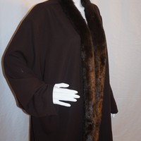 Vintage Anna Maxwell Brown Trench Jacket, Size 3X - Thumbnail 1