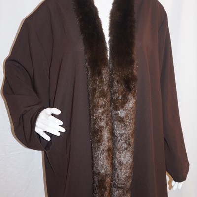 Vintage anna maxwell brown trench jacket, size 3x