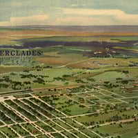 West Palm Beach, FL in 1915 - Bird's Eye View Map, Aerial, Panorama, Vintage, Antique, Reproduction, Giclée, Framable, Fine Art, Wall art - Thumbnail 4