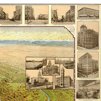 Denver, CO in 1908 - Bird's Eye View Map, Aerial map, Panorama, Vintage, Antique map, Reproduction, Giclée, Framable map, Fine Art, Wall art* - Thumbnail 3