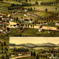 Alton & Alton Bay, NH in 1888 - Bird's Eye View Map, Aerial, Panorama, Vintage, Antique, Reproduction, Giclée, Framable, Fine Art - Thumbnail 2