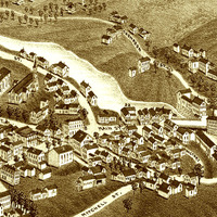 Ashland, NH in 1883 - Bird's Eye View Map, Aerial, Panorama, Vintage, Antique, Reproduction, Giclée, Framable, Fine Art - Thumbnail 3