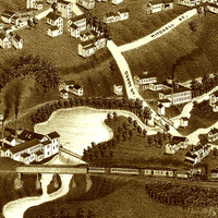 Ashland, NH in 1883 - Bird's Eye View Map, Aerial, Panorama, Vintage, Antique, Reproduction, Giclée, Framable, Fine Art - Thumbnail 2