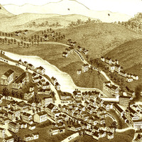 Ashland, NH in 1883 - Bird's Eye View Map, Aerial, Panorama, Vintage, Antique, Reproduction, Giclée, Framable, Fine Art - Thumbnail 1