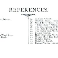 Wood River Valley with Hailey, ID in the Foreground from 1884 - Bird's Eye View, Aerial, Vintage map, Antique, Giclée, Fine Art, Wall art - Thumbnail 2