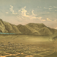 Wood River Valley with Hailey, ID in the Foreground from 1884 - Bird's Eye View, Aerial, Vintage map, Antique, Giclée, Fine Art, Wall art - Thumbnail 4