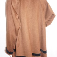 Vintage Projections Brown Trench Coat, Size 1X-2X - Thumbnail 3