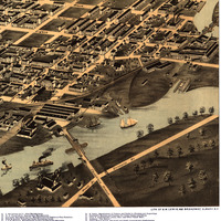 Wilmington, DE in 1874 - Bird's Eye View Map, Aerial map, Panorama, Vintage map, Antique map, Reproduction, Giclée, Framable map, Fine Art - Thumbnail 3