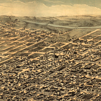 Wilmington, DE in 1874 - Bird's Eye View Map, Aerial map, Panorama, Vintage map, Antique map, Reproduction, Giclée, Framable map, Fine Art - Thumbnail 4