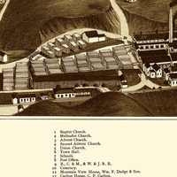 Whitefield, NH in 1883 - Bird's Eye Map, Aerial map, Panorama map, Vintage map, Antique map, Reproduction, Giclée, Framable map, Fine Art - Thumbnail 2