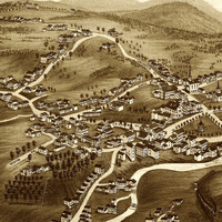 Whitefield, NH in 1883 - Bird's Eye Map, Aerial map, Panorama map, Vintage map, Antique map, Reproduction, Giclée, Framable map, Fine Art - Thumbnail 4