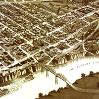 Selma, AL in 1887 - Bird's Eye View Map, Aerial Map, Panorama, Vintage Map, Antique map, Reproduction, Giclée, Framable, Fine Art, History - Thumbnail 4
