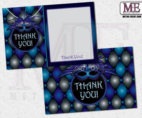 Masquerade Thank You Cards