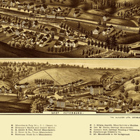 Portsmouth, NH in 1877 - Bird's Eye View Map, Aerial, Panorama, Vintage, Antique, Reproduction, Giclée, Framable, Fine Art - Thumbnail 3