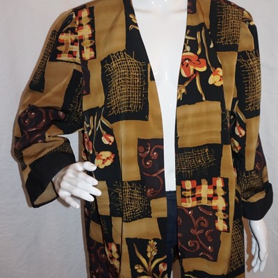 Vintage koris korner brown & black throw, size 3x