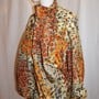 Vintage Kloz Tan Animal Print Jacket, Size 2X-2