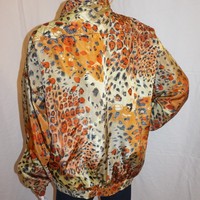 Vintage Kloz Tan Animal Print Jacket, Size 2X - Thumbnail 3