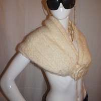 Vintage Cream Neck Piece, Size S - Thumbnail 1
