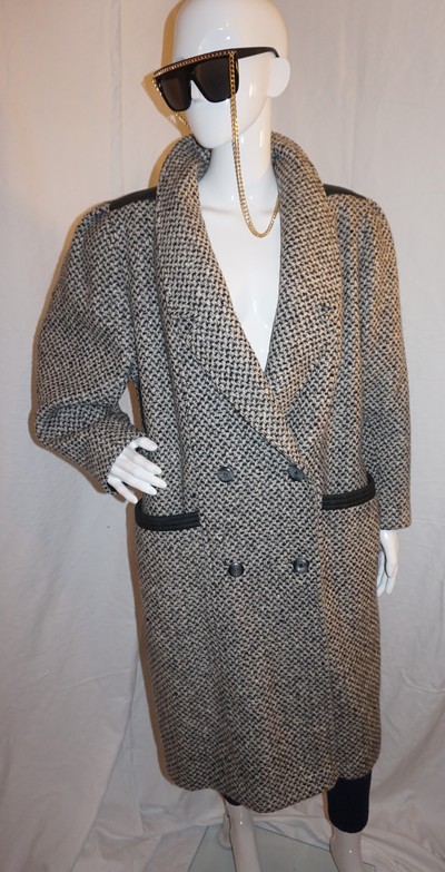 Vintage white & black trench peacoats, size l