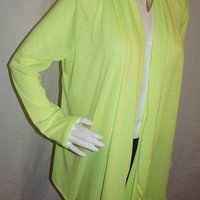 Vintage Lysslon Neon Green Throw, Size XL - Thumbnail 1