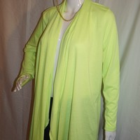 Vintage Lysslon Neon Green Throw, Size XL - Thumbnail 3