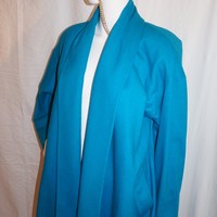 Vintage JG Hook Turquoise Throw Size 2x - Thumbnail 2