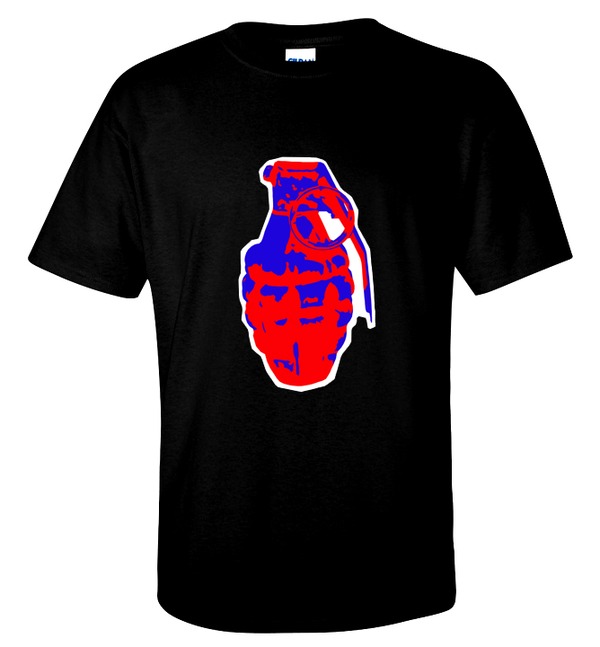 Pop Grenade - on Black T - by Psychological Industries
