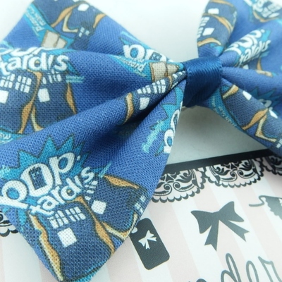 Sale! pop tardis geeky handmade blue fabric hair bow whovian hair accessory - Thumbnail 5