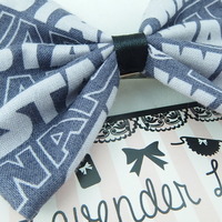 Grey Star Wars - In a Galaxy Far Far Away -Fabric Hair Bow - Thumbnail 2