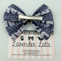 Grey Star Wars - In a Galaxy Far Far Away -Fabric Hair Bow - Thumbnail 3