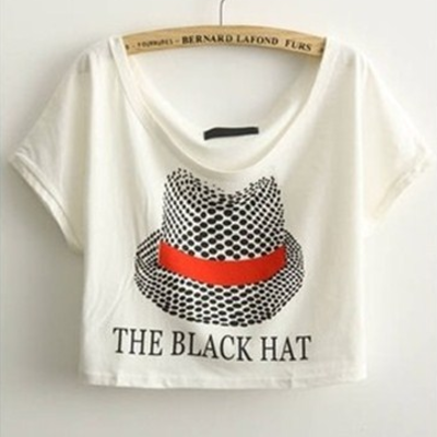 The black hat print crop shirt - Thumbnail 3