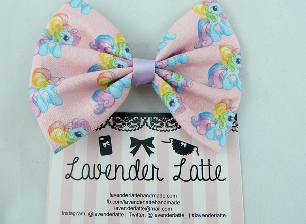 Kawaii Pony Unicorn Kawaii Pink Pastel Rainbow Hair Bow Unicorn Hair Clip