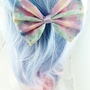 Kawaii Pastel Galaxy Nebular Handmade Medium Hair Bow Hair Clip Fairy Kei-2