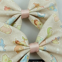 Kawaii Soft Pastel Pokemon Printed Fabric Bow -- Girly and Geeky --