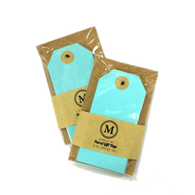 Light Blue Parcel Gift Tag