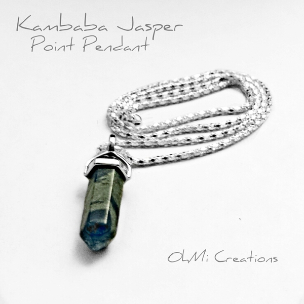Necklace Kambaba Jasper Double Point Pendant