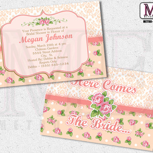 Shabby Chic Bridal Shower Invitations - Thumbnail 2