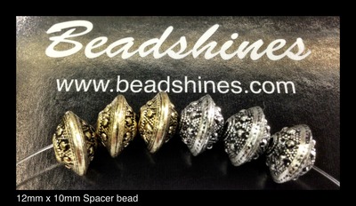 Spacer Beads 12mm x 10mm (dz)