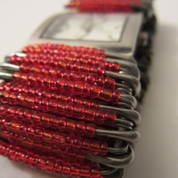 Snazzy Beaded Watch (Red) - Thumbnail 3