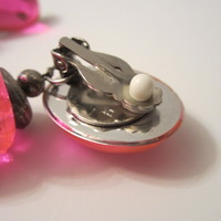 NEW Chunky Aqua Pink Chandelier Earrings - Thumbnail 2