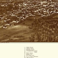 Penacook, NH in 1887 - Bird's Eye View Map, Aerial map, Panorama map, Vintage map, Antique map, Reproduction, Giclée, Framable map, Fine Art - Thumbnail 3